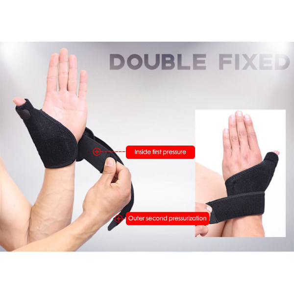 Fingerstöd Tumskydd Armband med Fjäderstöd Sport Handledsskydd Händer Anti Vrickning