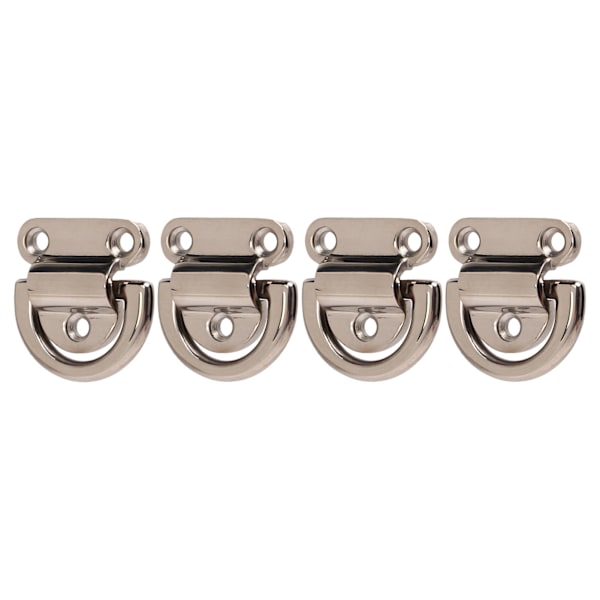 4 Sæt Rustfrit Stål Foldbare Pad Eye Polering Rustfri D Ringe Dæk Foldbare Pad Eye til Marine Yacht