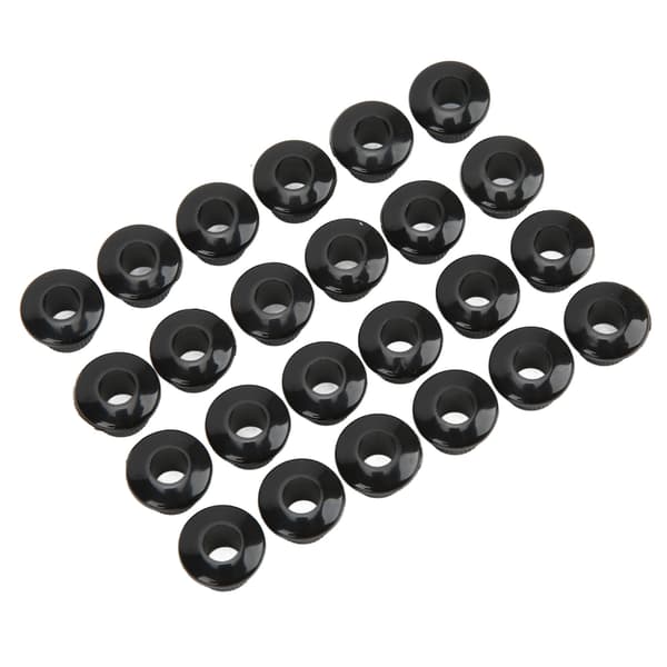 24 st Gitarrsträng Knapphylsor 10mm Högpresterande Plastmaterial Halvsluten Design Gitarrdelar Svart