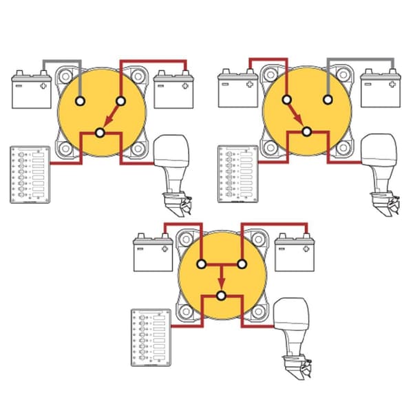 Marine Batteri Afbryderkontakt - Kraftig 4-Positions Vælger til RV Båd