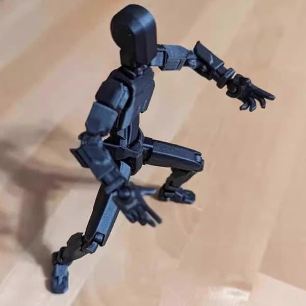 Titan T13 Leddelt Robotfigur - 3D-printet Action Samleobjekt pure black
