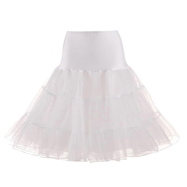 66 cm retro underkjol/50-tals swing vintage underkjol/rockabilly tutu/fin nätkjol white Small-Medium 6-14