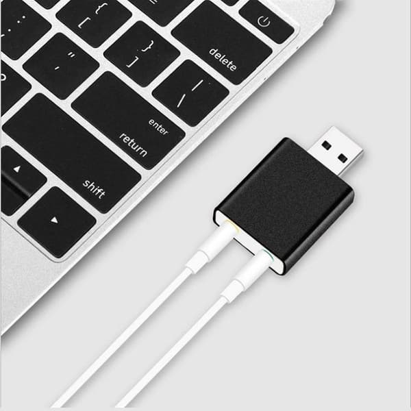 2 st USB 7.1 ljudkort i aluminiumlegering, externt datorljudkort