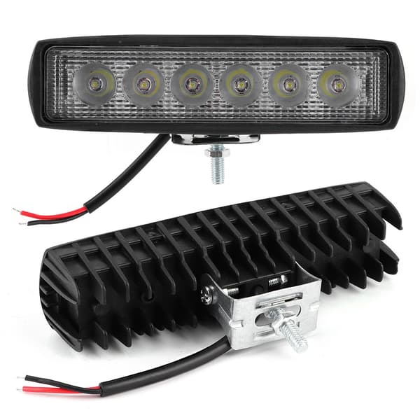 Kraftfull 18W 800LM 6LED Arbetsbelysning för Motorcykel, Terrängbil och Lastbil