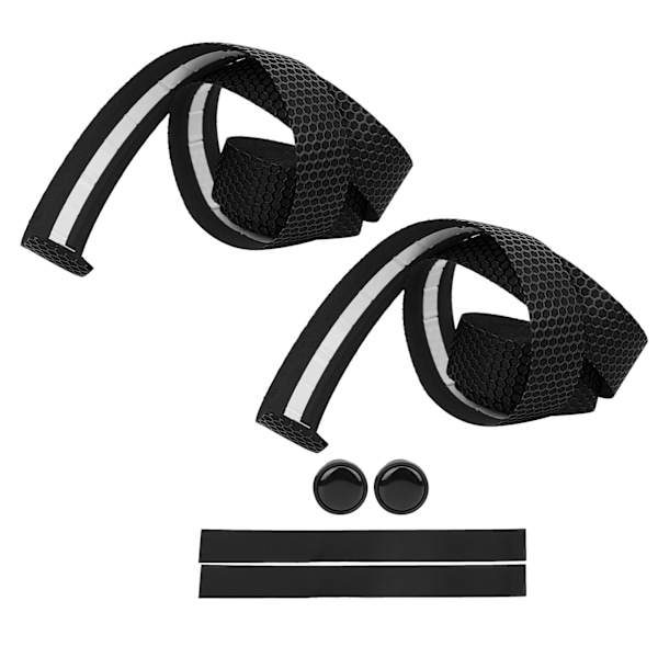Mountainbike Styr Wrap Cykel Anti-Slip Styrbånd med 2 stk. Styrpropper (Sort)