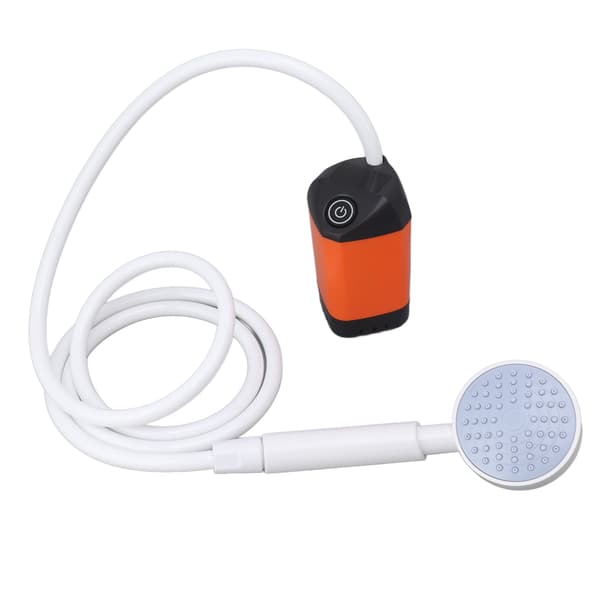 Elektrisk udendørs campingbruser 10W 4800MAH 5V 2A Elektrisk tryk udendørs bruser til surfing dykning orange