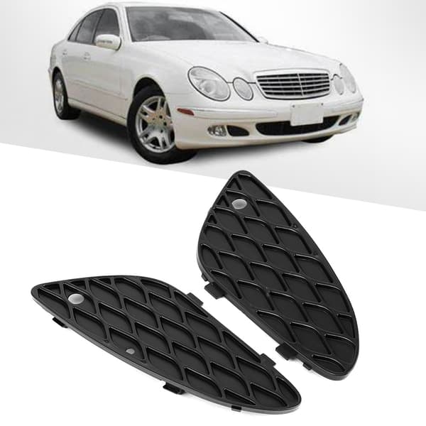 Par af frontkofanger grilldæksel mesh grill 2118850353 passer til Mercedes-Benz E-klasse W211 E320 E350 E500 2003-2006