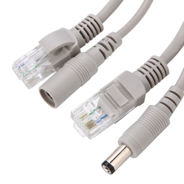 5M/10M/15M/20M RJ45+DC Ethernet CCTV Kabel til IP Kameraer NVR System 10Mbps100Mbps (15M)
