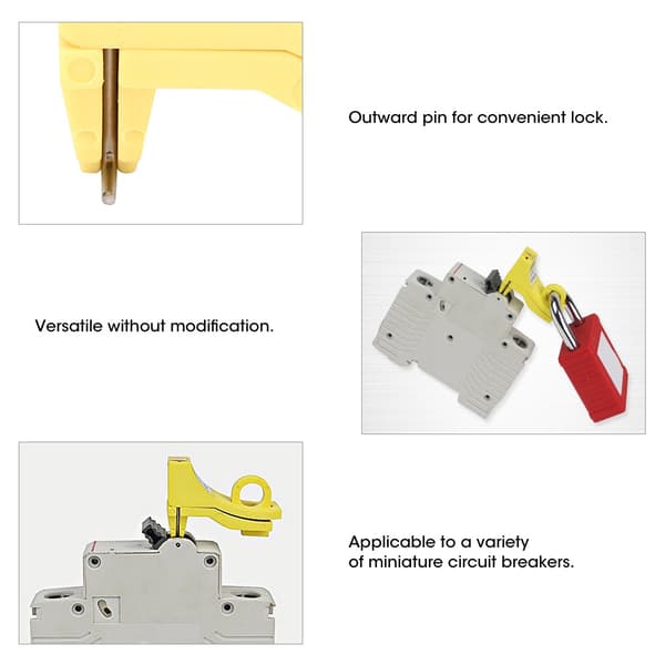 Miniature Circuit Breaker Lockout Udadvendt Pin Sikkerhedslås Afbryder