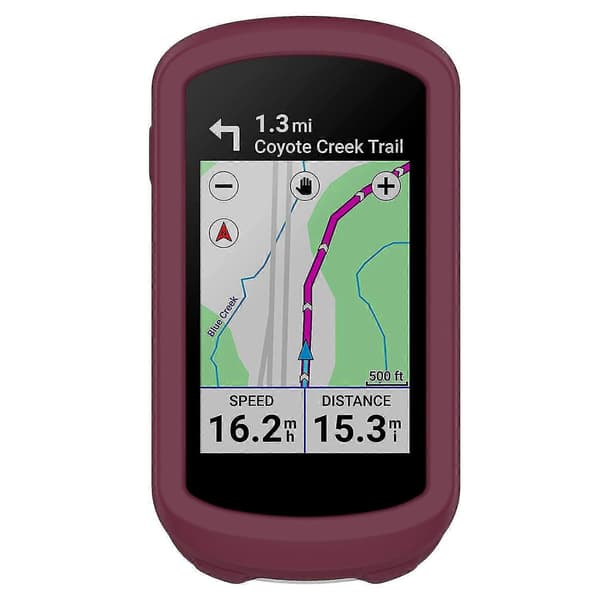 För Garmin Explore 2 cykel-GPS-dator. Fallskyddande mjukt silikonfodral. Wine red Style A