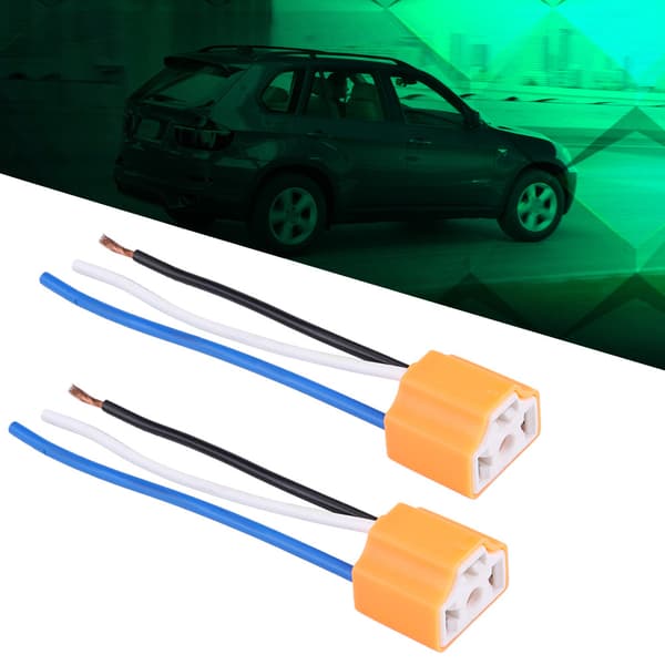 2 st Kvinnlig Keramisk Strålkastar Kontakt Plug Adapter Sockel för H4/9003/HB2
