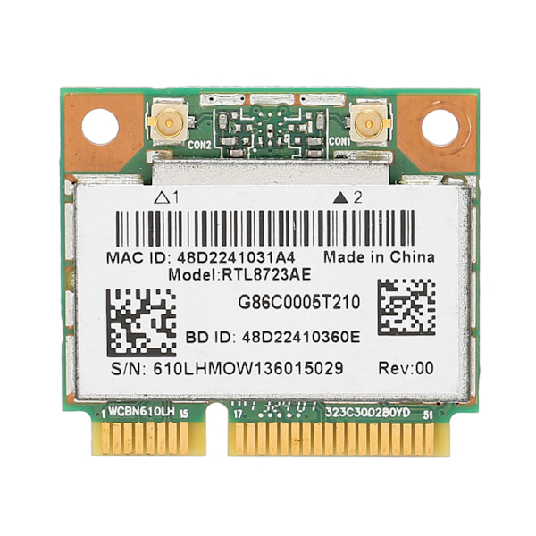 Trådløst netværkskort RTL8723AE 300M Bluetooth4.0 Half Mini PCI-E Wlan Wifi Adapter
