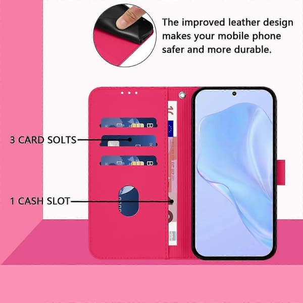 PU-skal med hudfølelse til Huawei Nova 12i 4G Rose Red