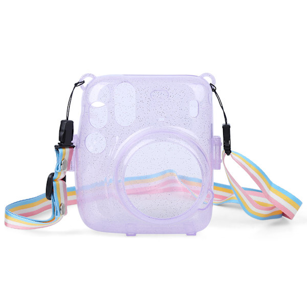 PVC Kameraskyddsfodral Skalskydd Reptåligt Anti-fall för Instant Camera mini11 (lila)