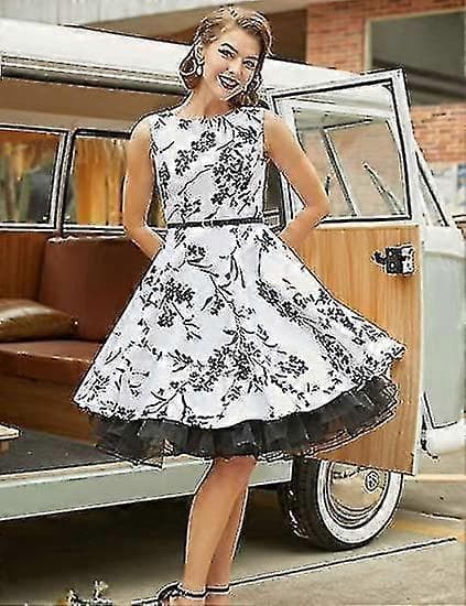50'er underkjole Rockabilly kjole Crinoline Tutu underkjoler til kvinder - Snngv Black L