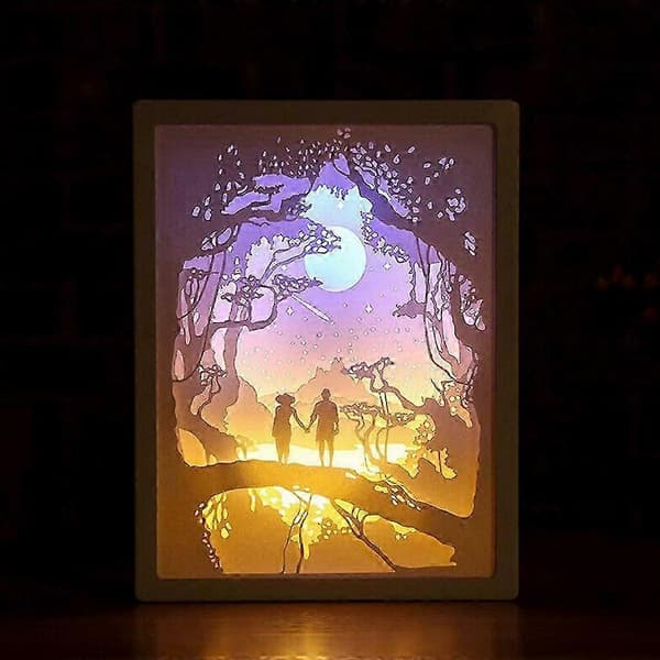 21 cm sengelampe med papirklip LED-lampe bordpynt rum dekorativt billede Style 1