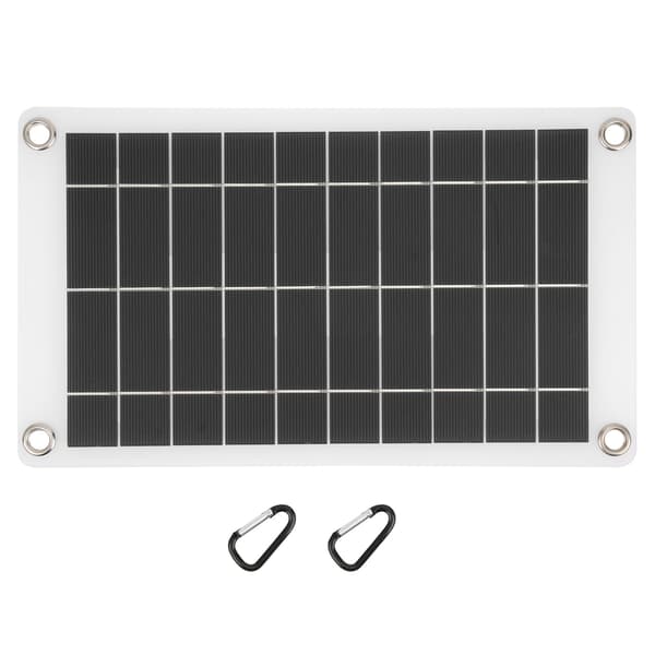 Solpanel Bærbar Opladerplade Strømforsyning til Udendørs Mobiltelefon 31x18cm