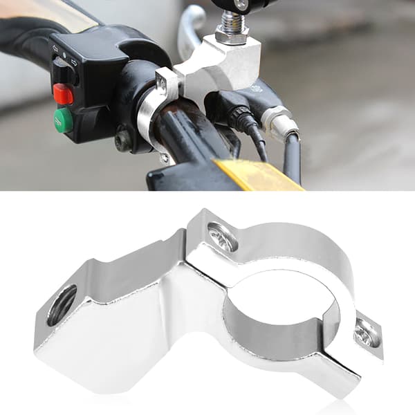 10mm Motorcykel Backspegel Fäste Styre Montering Spegel Adapter Hållare Klämma Silver
