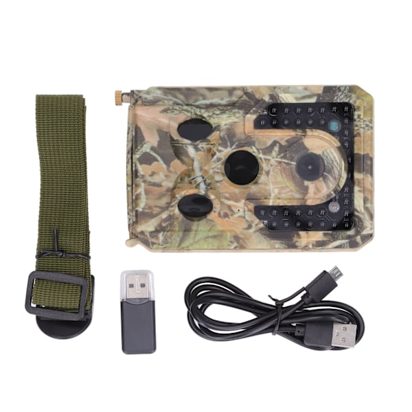 Trail Camera 1080P IR Night Vision IP54 Vandtæt 0,8s Trigger Time Jagt Vildtkamera til Observation af Dyreliv