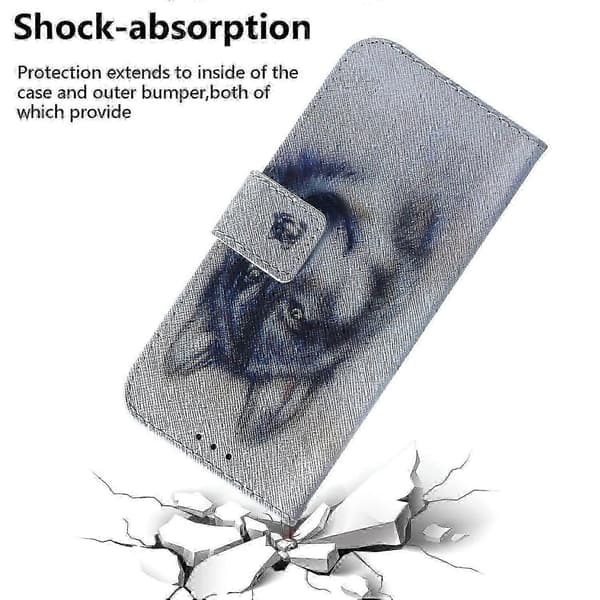 Til Samsung Galaxy A06 4G Pung Etui Mønstertryk Læder Telefoncover Multicolor Wolf