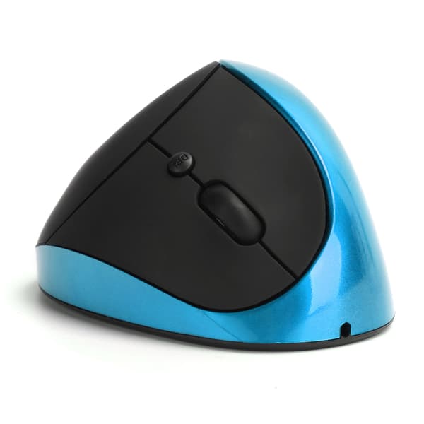 Optisk Vertikal Mus Trådløs 3. Gen Højre Hånds Ergonomisk Greb Kontor Gaming Computermus - Lyseblå