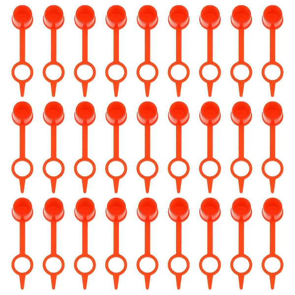 【03】300 kpl rasvanipan suojuksia, pölysuojat, lisävarusteet rasvanippakoneeseen, punainen Red 3.5X0.8cm