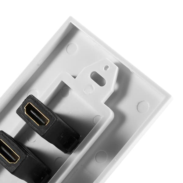Dubbelport Guldpläterad HDMI med Ethernet Väggplatta Frontskydd för Hemmabio DVD TV