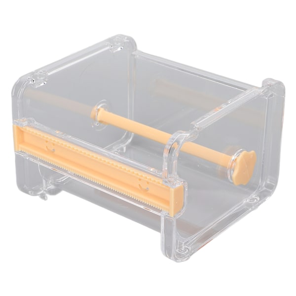 Transparent Multi Masking Tape Cutter Dispenser Synlig Rullteiphållare för Hemmakontor Skola Orange