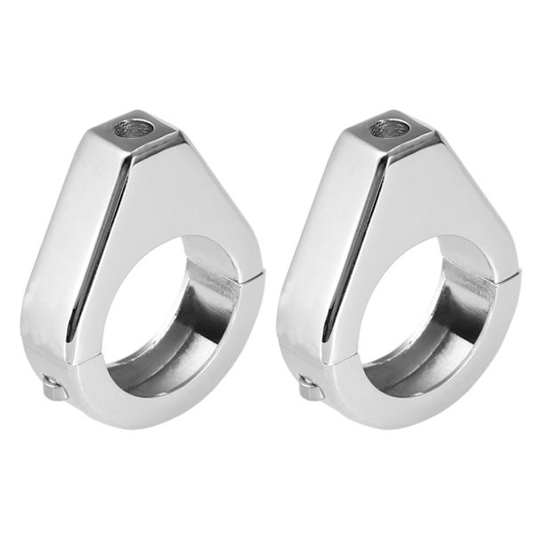 Motorcykel Blinkersfäste i Aluminiumlegering Modifierad 41mm Gaffelklämmor Silver