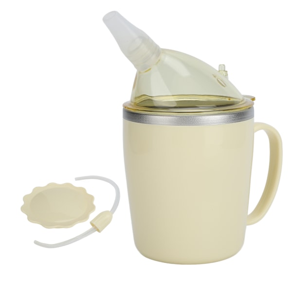 Återhämtningsmugg Ät Flytande Mat Gröt Läcksäker 350ml Lättviktssäng Sippy Mugg för Äldre Patienter