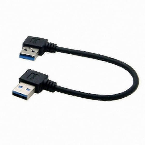 USB 3.0 Typ A Hane till Hane Kabel med Flexibla 90 Graders Vinklade Kontakter -N 0.2m