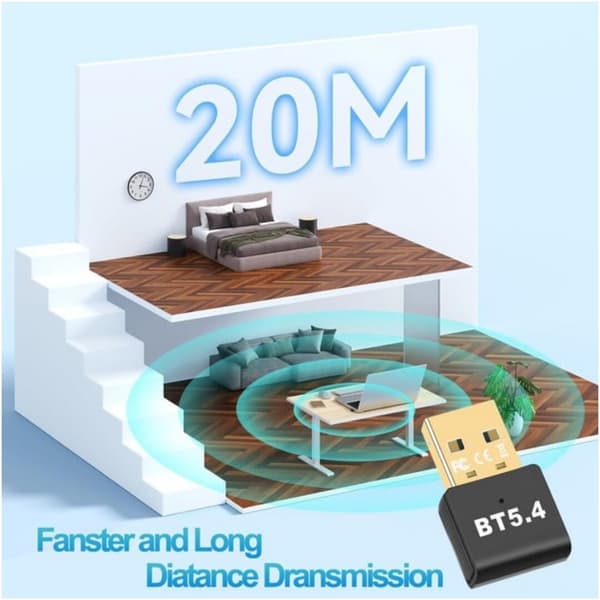 USB-A Bluetooth 5.4 dongle Bluetooth USB-adapter BT ver 5.4