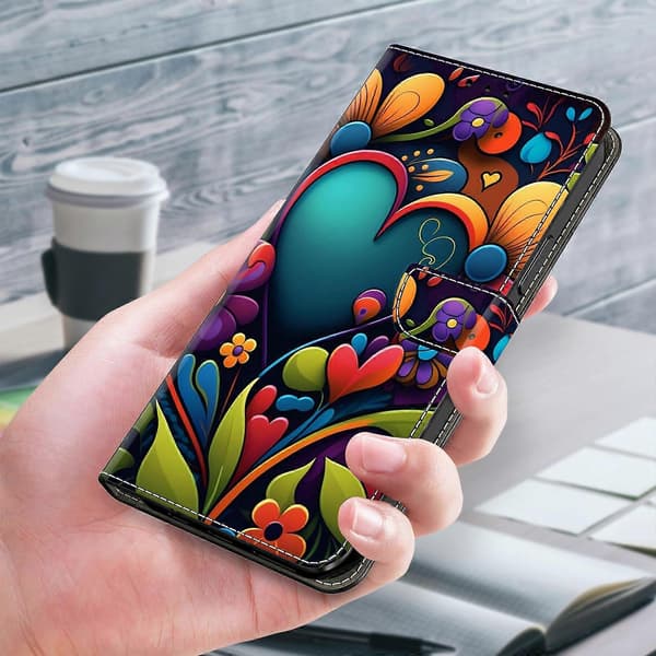 【03】For Samsung Galaxy A52 4G/ 5G/ A52s 5G Case Pattern Print Flip Folio Leather Phone Cov Paint Flower