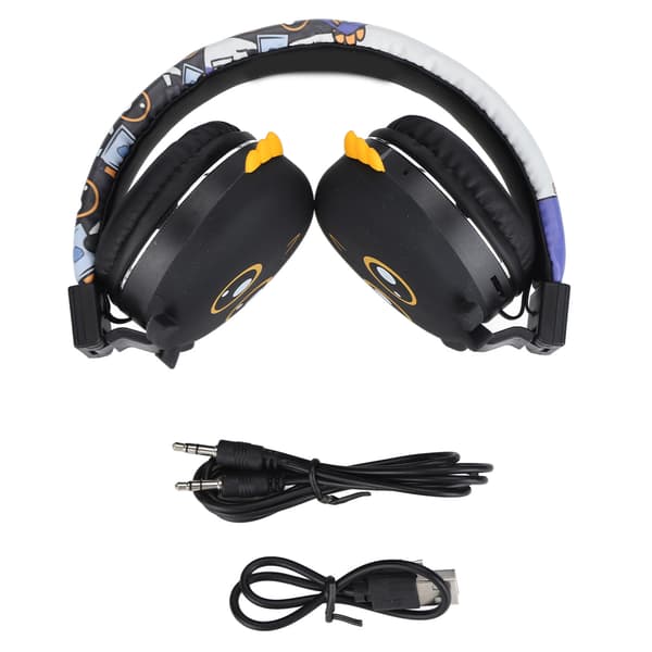 YLFASHION Barn Tecknad Bluetooth Headset Stereo Vikbart Stöd Minneskort Linje in Barn Trådlösa Hörlurar för PC