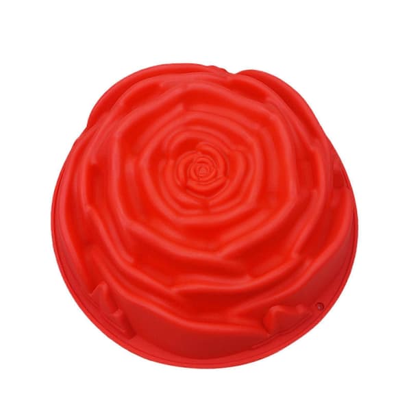 DIY bageværktøj Valentinsdag silikone stor rosenkageform