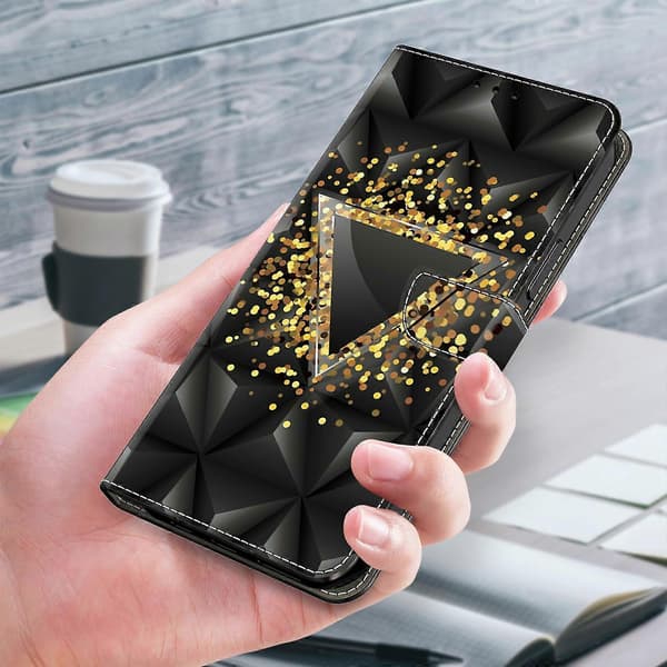 【03】For Samsung Galaxy A52 4G/ 5G/ A52s 5G Case Pattern Print Flip Folio Leather Phone Cover Rhombus