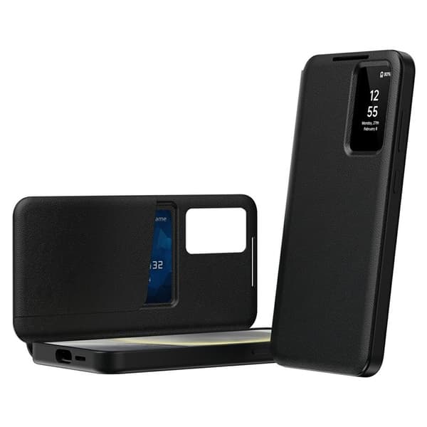 【03】Samsung Galaxy S26 Ultra Cover PU Læder Smart View - Sort