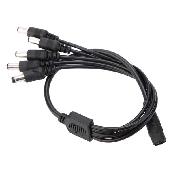 5,5x2,1 mm strømkabel splitter adapter kabel forlænger til CCTV kamera 1 hun til 5 han
