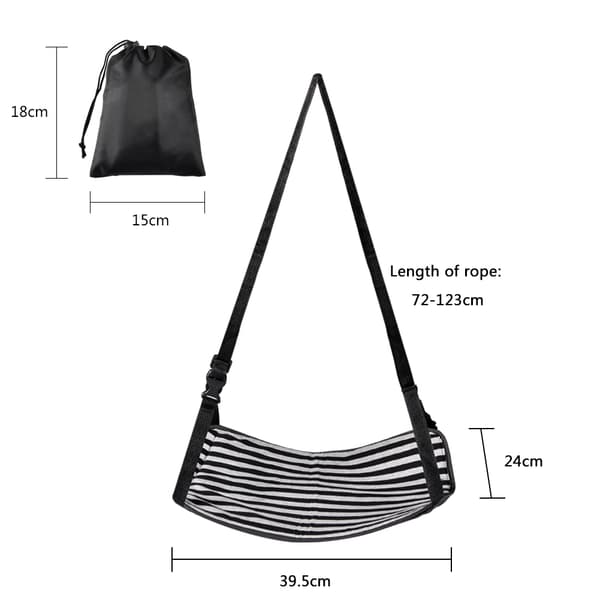 Resefotstöd för handbagage, bärbar justerbar fotstödshängmatta för flygresor och kontor