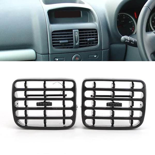 1 Par Luftkonditioneringsventilram Bilinstrumentbräda Grill Passar för CLIO MK2 1998‑2006
