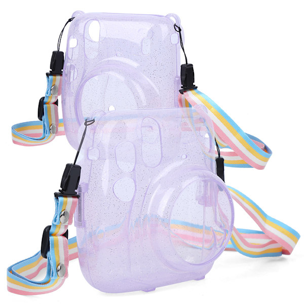 PVC Kameraskyddsfodral Skalskydd Reptåligt Anti-fall för Instant Camera mini11 (lila)