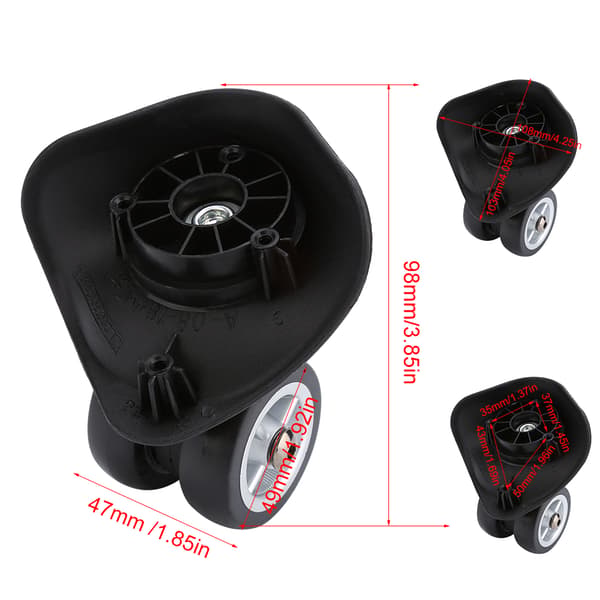 2 stk. PVC ROTELLA ERSTATNING TIL KOFFERT TROLLEY HJUL BAGAGE