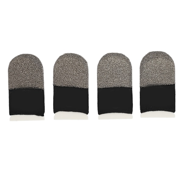 4 STK Gaming Finger Sleeves Skridsikre Svedtætte Mobile Gaming Fingerbeskyttere med Jernæske til Alle Touchscreen-Enheder