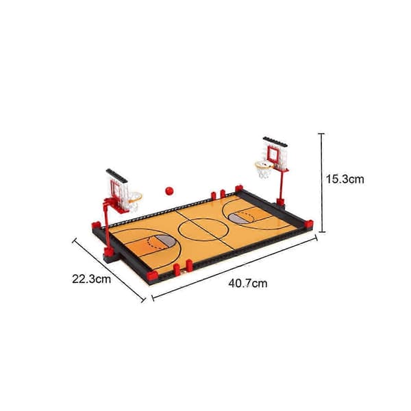 Barnleksaker Stort basketplanblockmontering Barnsportleksaker DIY-kompatibla stora basketplansportplanblock