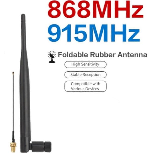 2 STK LoRa 868MHz 915MHz Antenne 5DBi SMA til U.FL Stik Kabel 10CM til Meshtastic LoRaWan Board 868MHZ Black 868Mhz