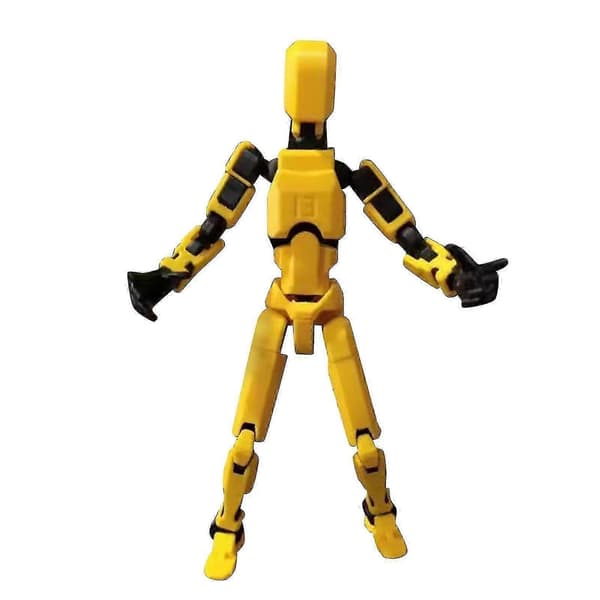 Titan T13 Leddelt Robotfigur - 3D-printet Action Samleobjekt yellow black