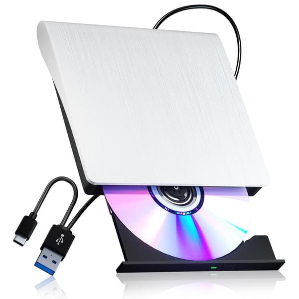 USB 3.0 extern DVD-enhet för anslutning till en dator/laptop/CD-brännare/extern bärbar optisk enhet av typ C.