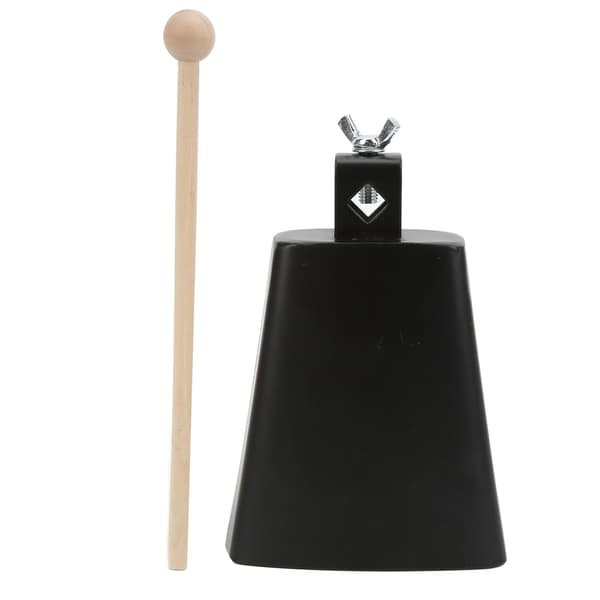 Metallinen lehmänkello melun tekijä käsi lyömäsoitin lehmänkello rummulla 5 tuumaa / 12,7 cm