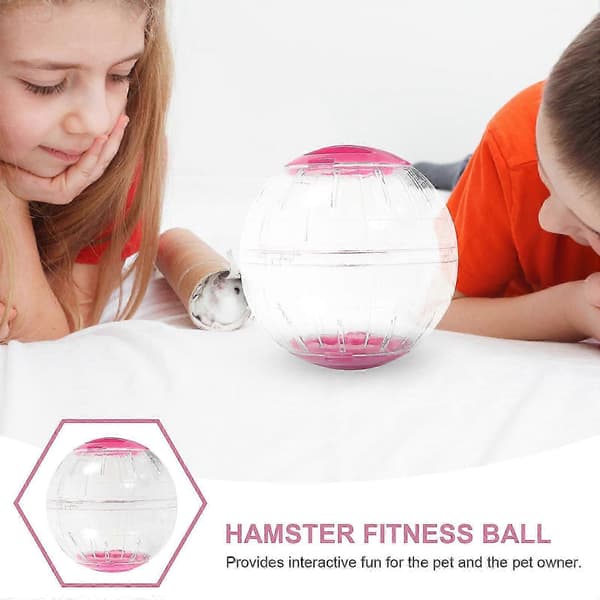 Transparent Hamsterträningsboll Mini Trav Plastleksaker (Rosa) Vaaleanpunainen 12.00X12.00X12.00CM