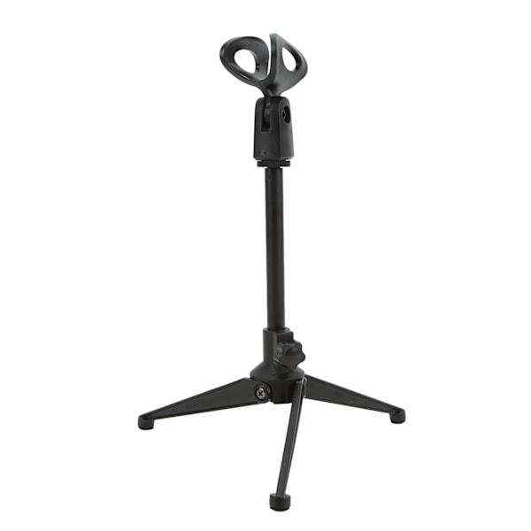 Justerbar Bordmikrofon Tripod Stand Holder Beslag Bord Mikrofonholder med Mikrofonklips til Konference Live Broadcast